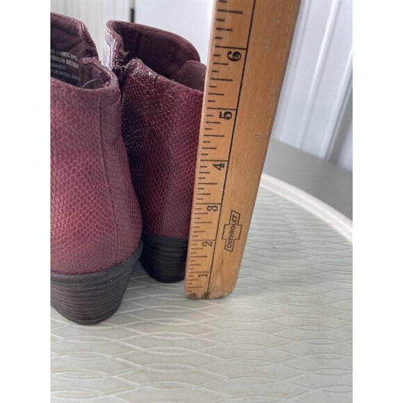 Earth Origins Marietta Malcolm Ankle Boot Size 6 Merlot Leather Slouchy Boho - Picture 6 of 8